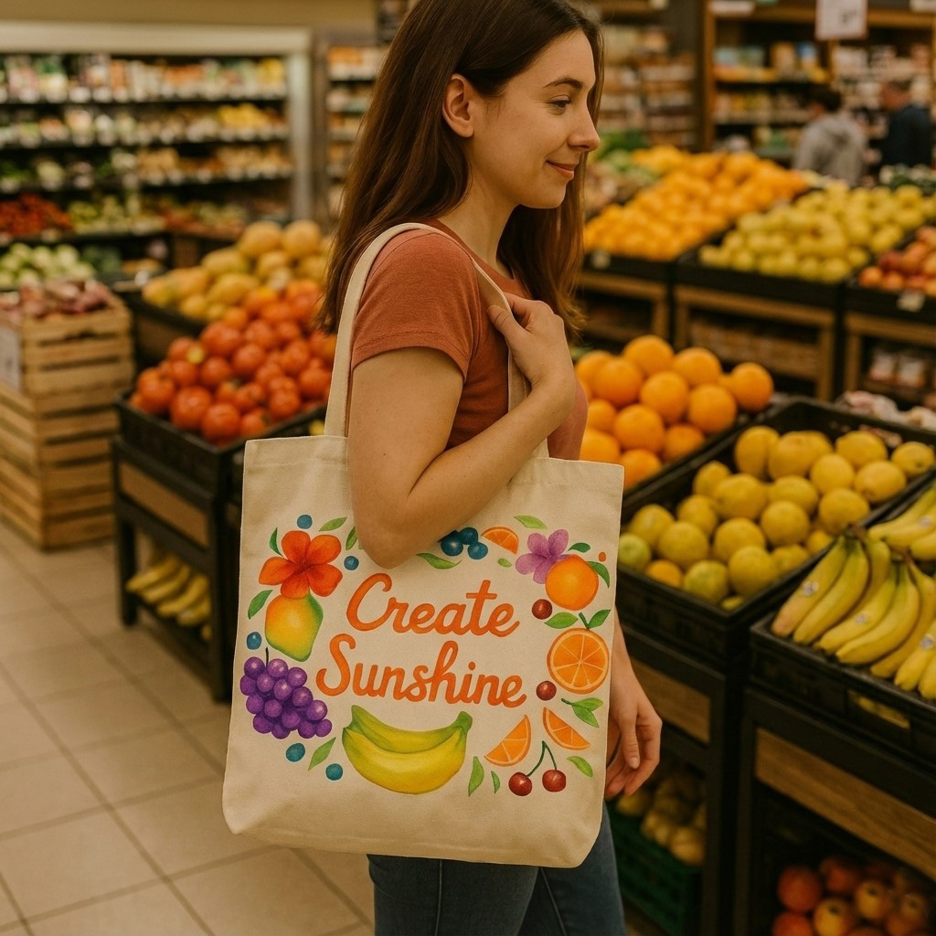 Hand-Painted Artisan Tote Bag