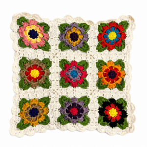 Handmade Crochet Floral Cushion Cover from Bangladesh