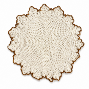 Handcrafted Crochet Placemat / Vase Mat – 18” Round – Made in Bangladesh